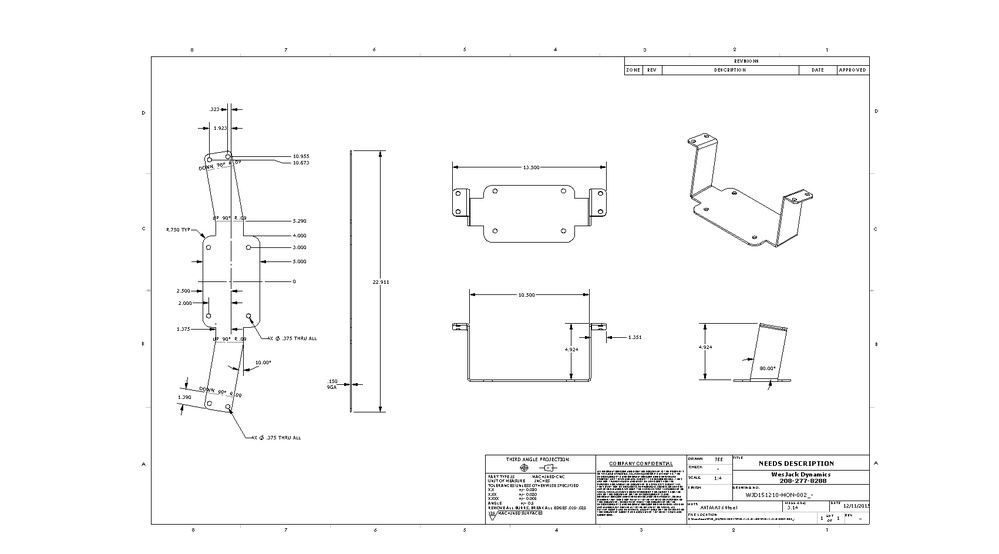 sheet metal technical drawings services wesjack dynamics sheet metal drawing