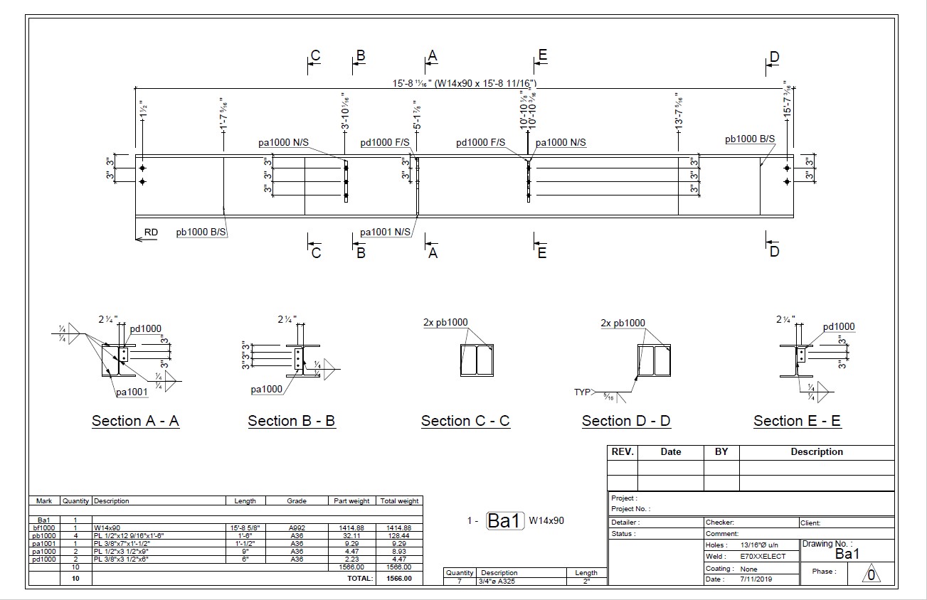 Beam Detail Example